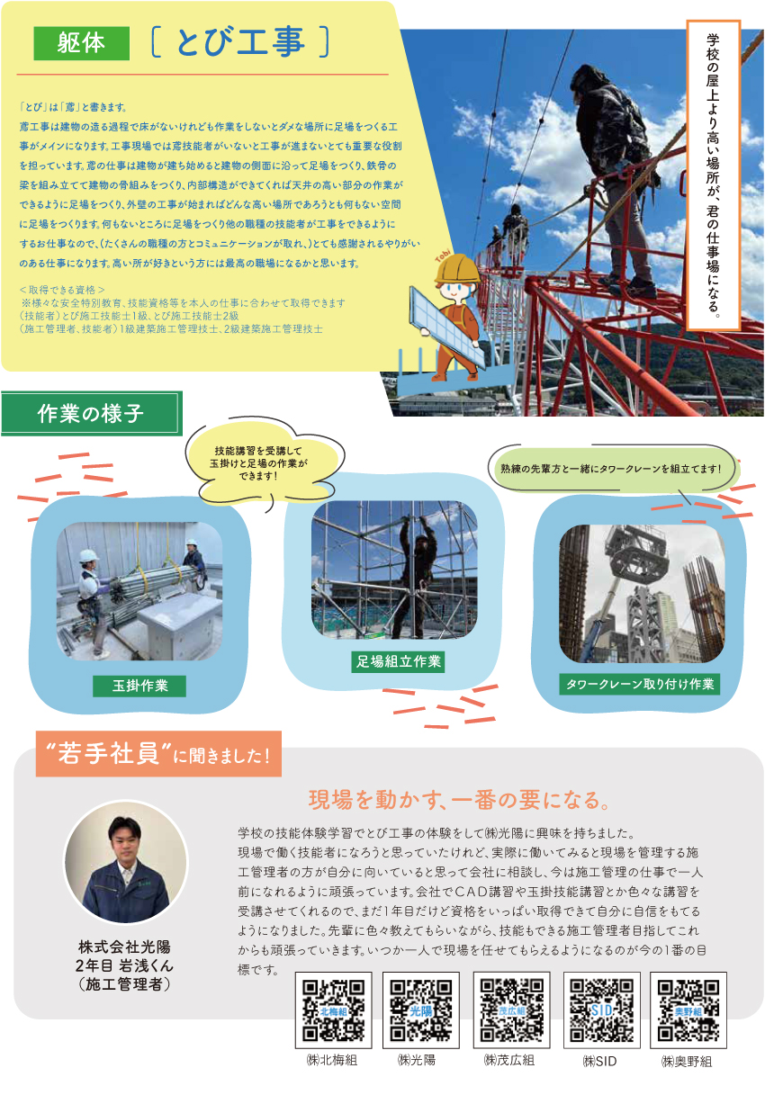 とび・土工・コンクリート工事